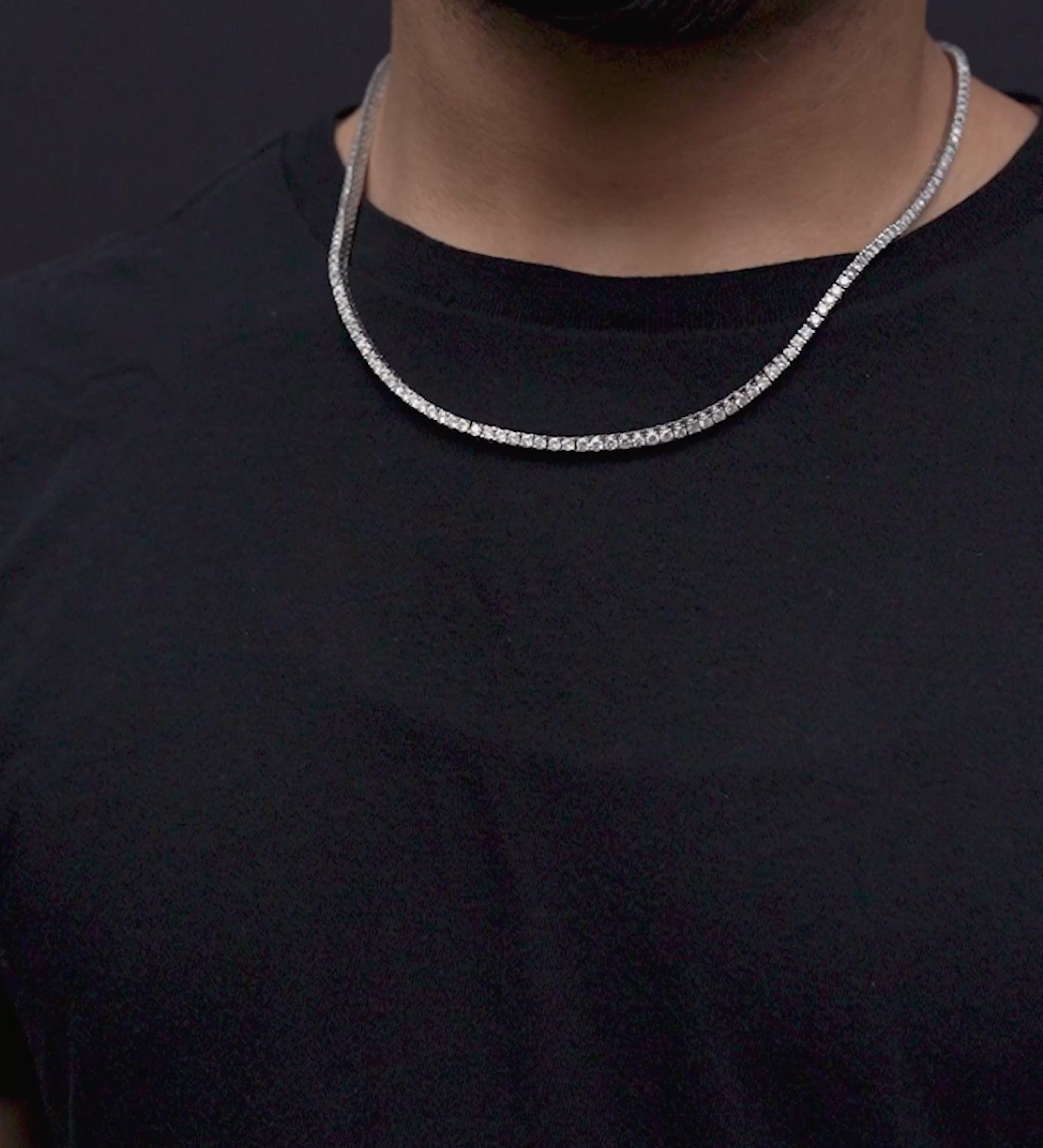 14K Yellow Gold 5-Pointer Tennis Chain