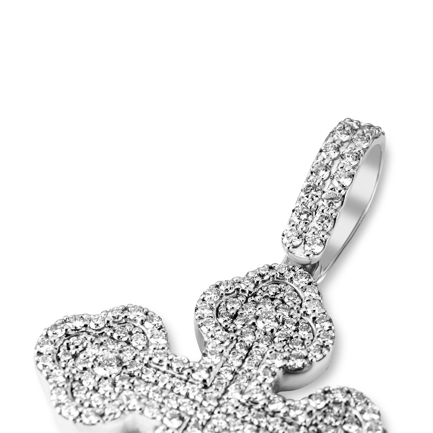 10K Solid Gold Diamond Cross Pendant 0.93ctw