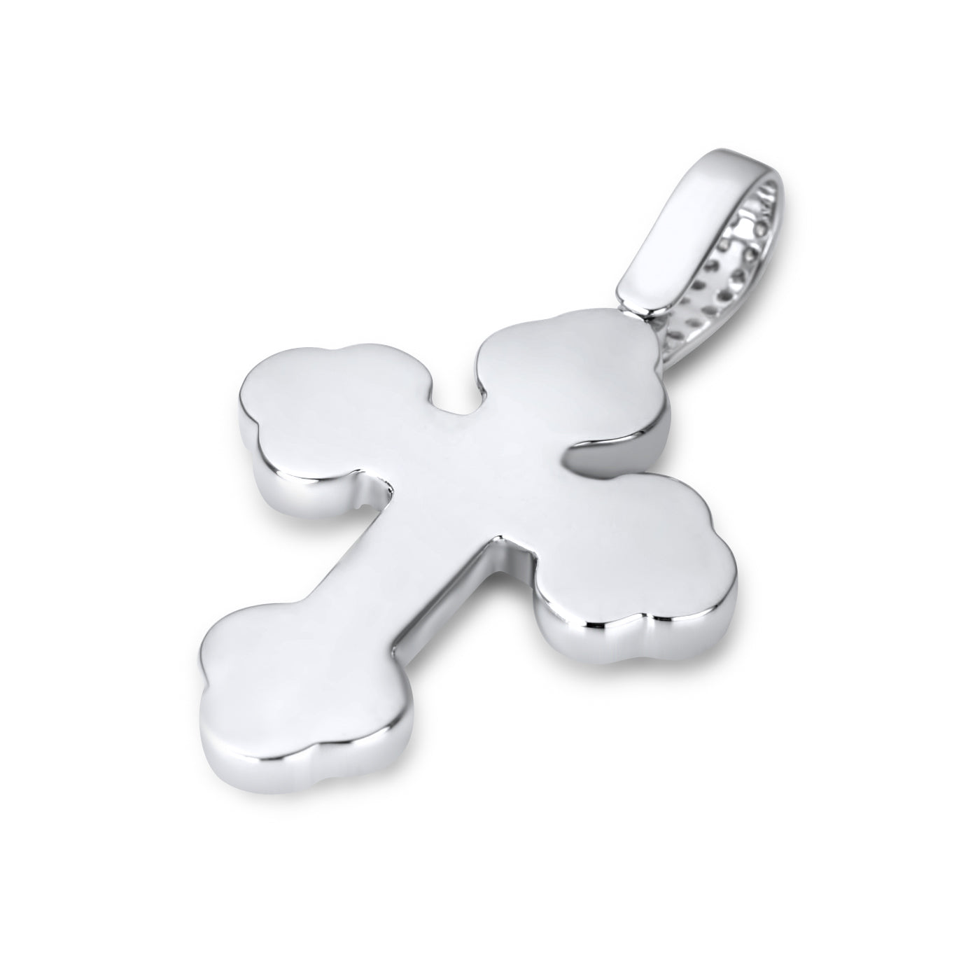 10K Solid Gold Diamond Cross Pendant 0.93ctw