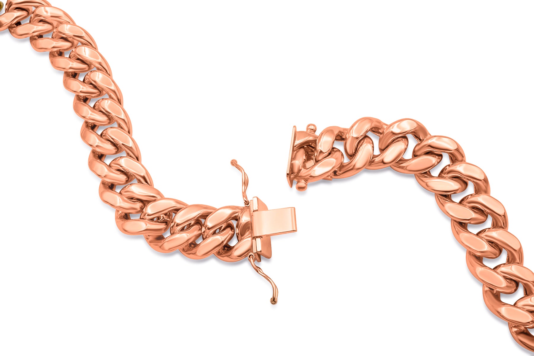 8 mm Rose Gold Cuban Link Chain (10k Gold) 18