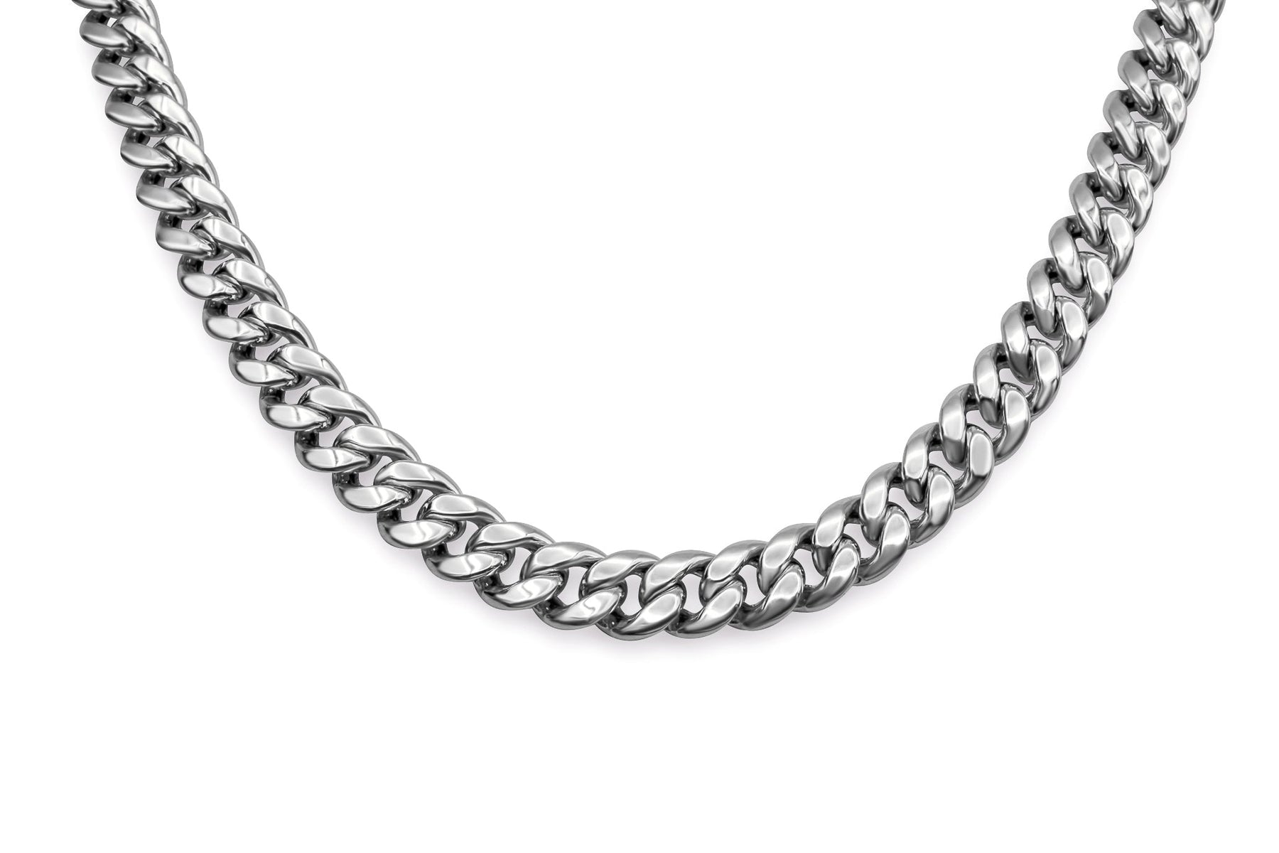 18 mm Black Stainless Steel Cuban Chain Necklace, In stock!