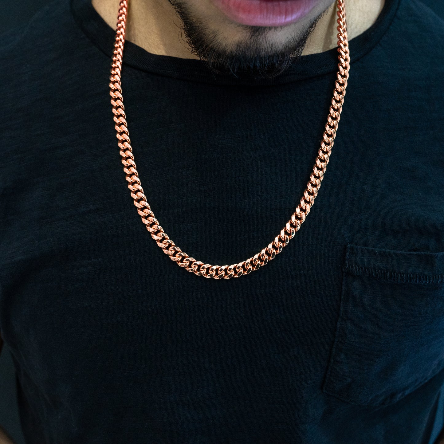 10K Hollow Gold Cuban Chain 7.5mm