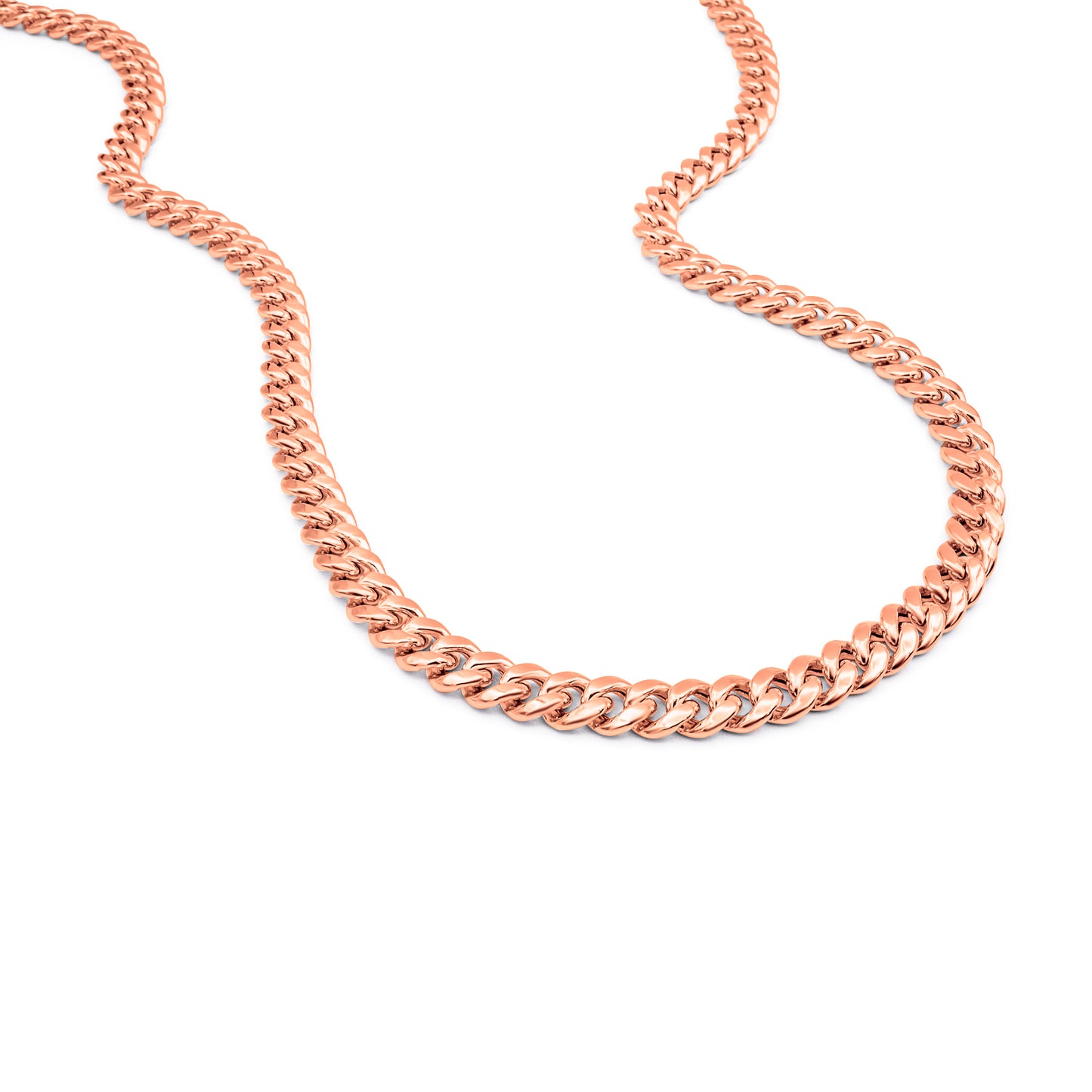 10K Hollow Gold Cuban Chain 7.5mm