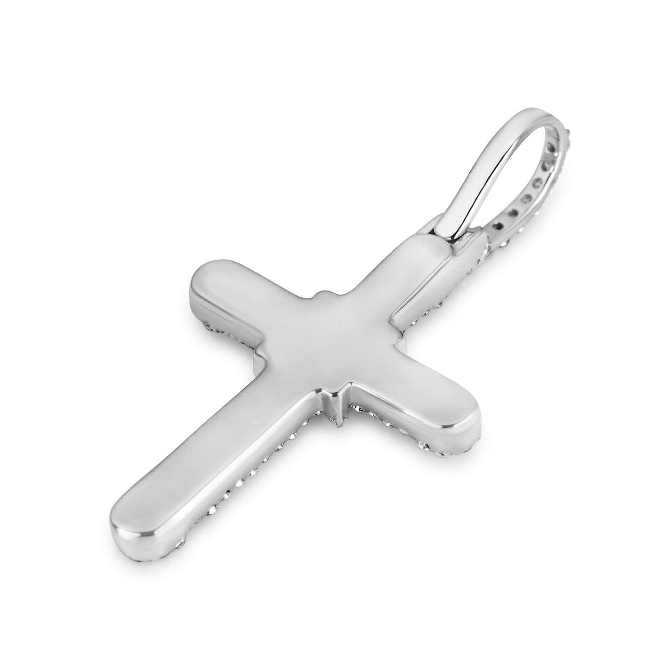 10K Solid Gold Diamond Cross Pendant 0.82ctw