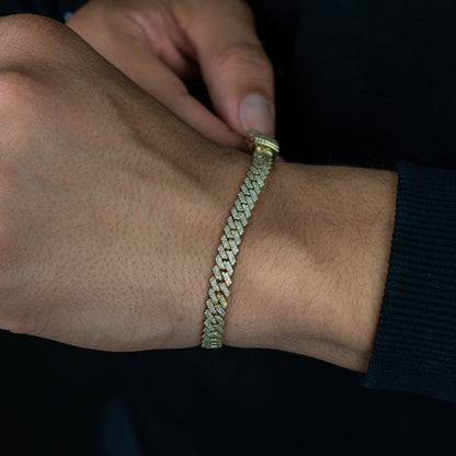 10K Yellow Gold Diamond Cuban Link Bracelet 6mm 2.59ctw