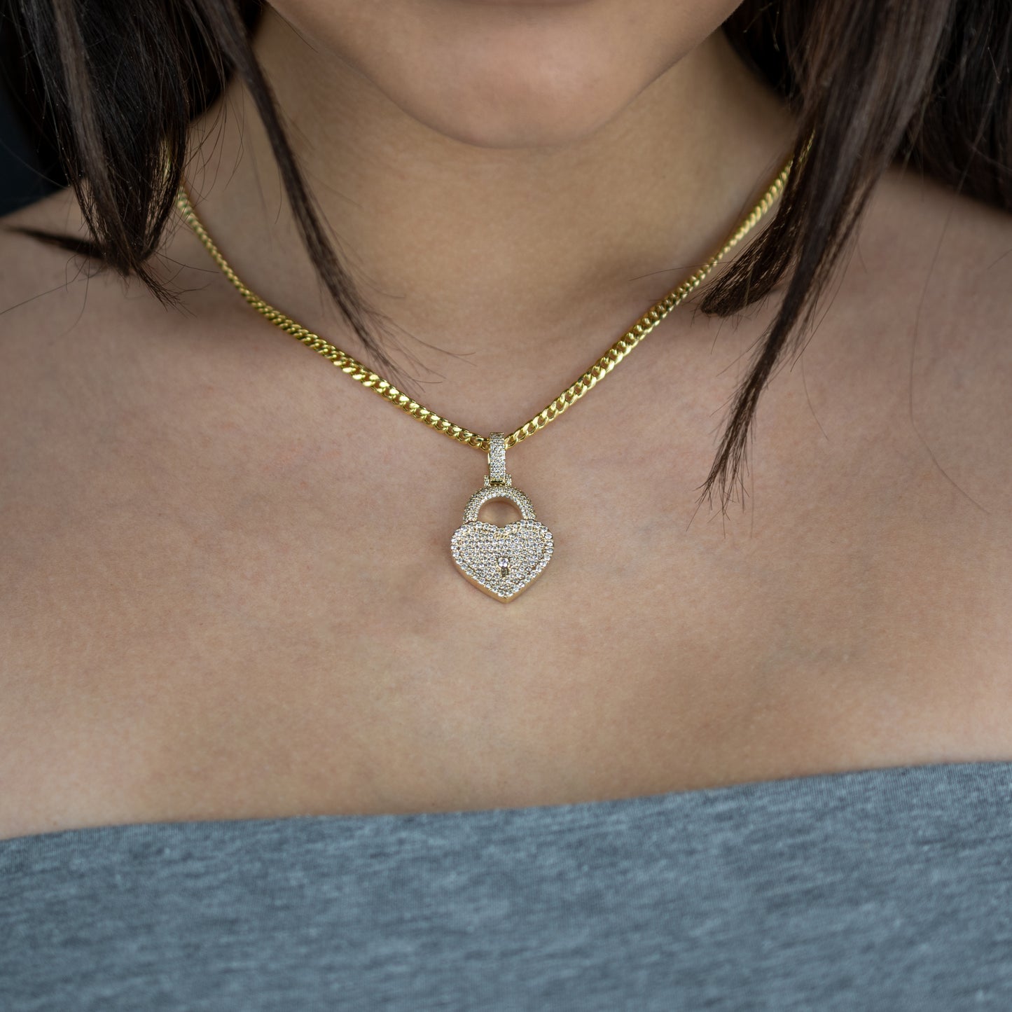 10K Solid Gold Diamond Heart Locket Pendant 1.56ctw
