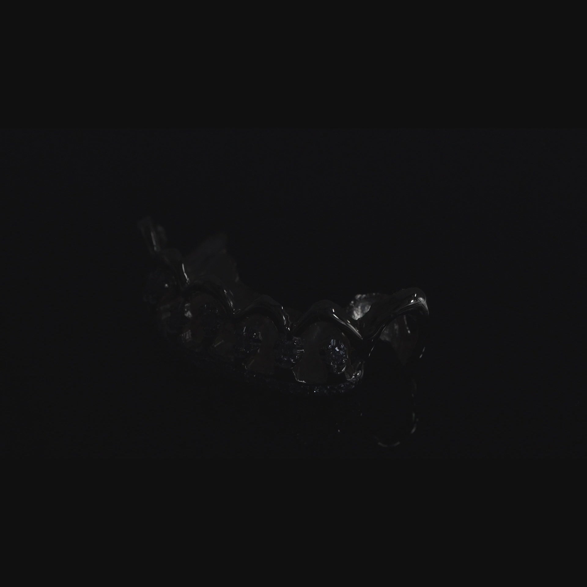 14K Yellow Gold Diamond Gum Outline (Bottom) Grill