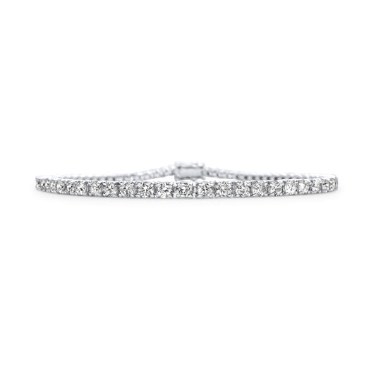 14k White Gold Diamond Tennis Bracelet 3.65ctw