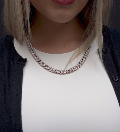 10k Rose Gold Diamond Cuban Chain 10mm 23 CTW