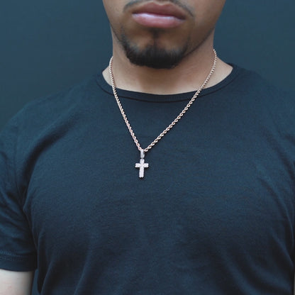 14K Diamond Cross Pendant 0.44 ctw
