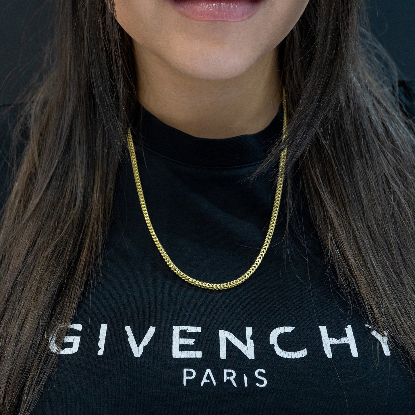 10K Yellow Gold Hollow Franco Chain 3mm