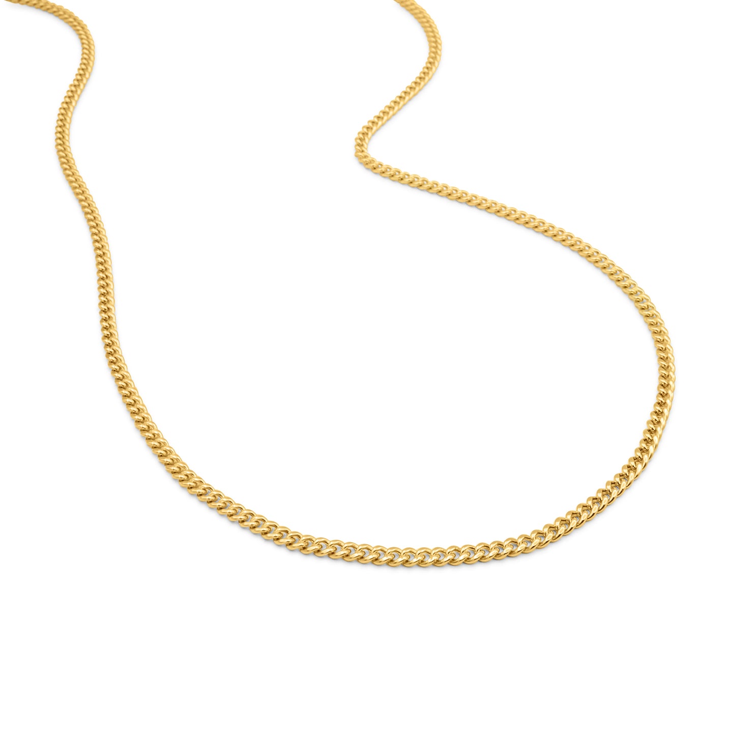 14k Hollow Gold Cuban Link Chain 3mm
