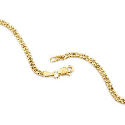 14k Hollow Gold Cuban Link Chain 3mm