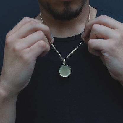 10K Solid Gold Doubled Sided Spinning Picture Pendant