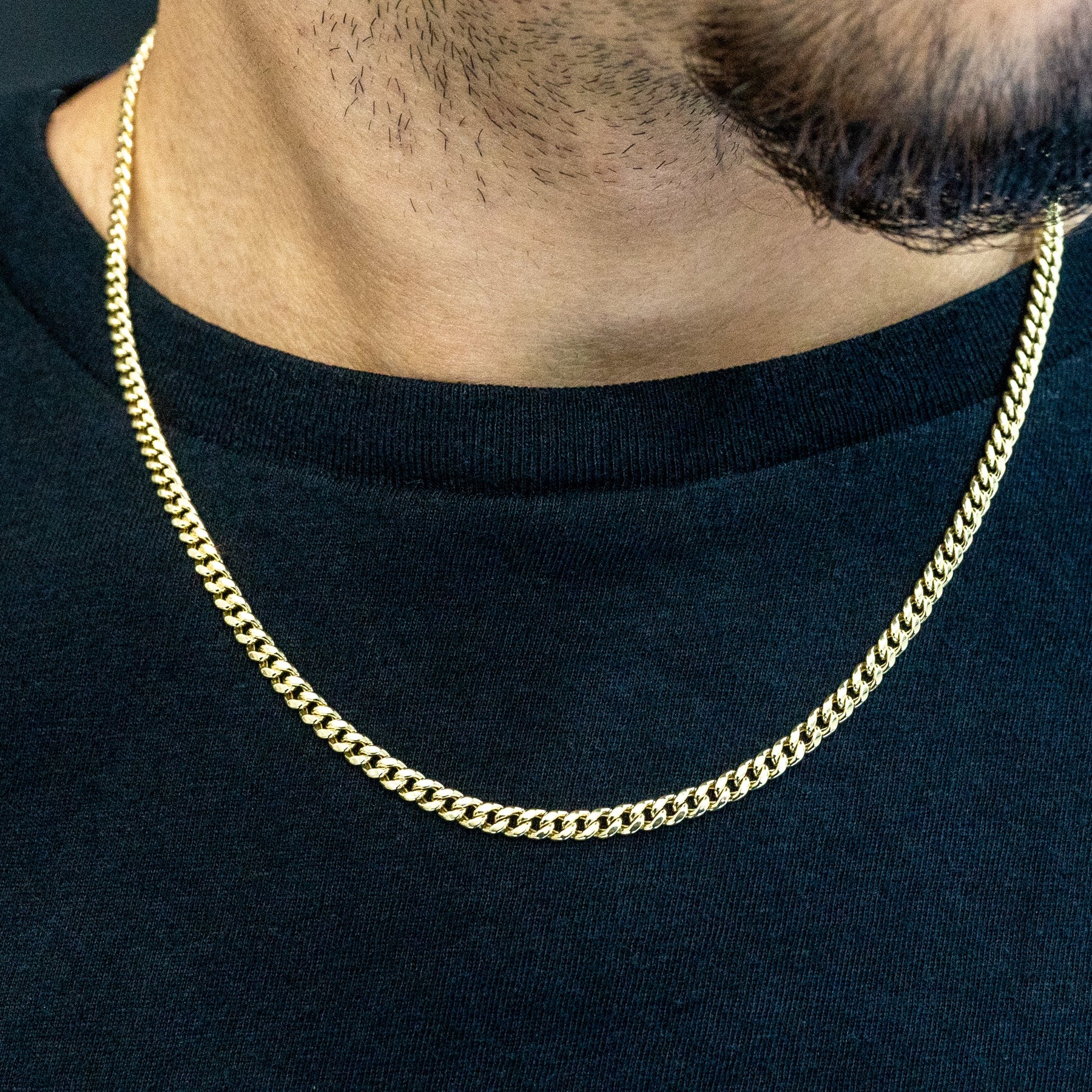 Shop Cuban Link Chain Necklace In Gold