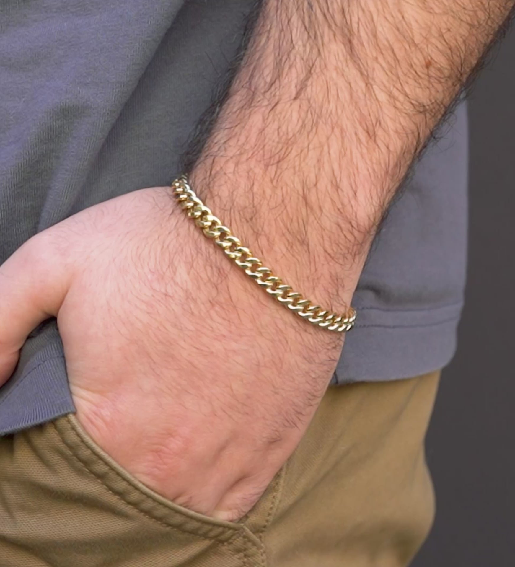 14K Hollow Yellow Gold Miami Cuban Link Bracelet 6mm