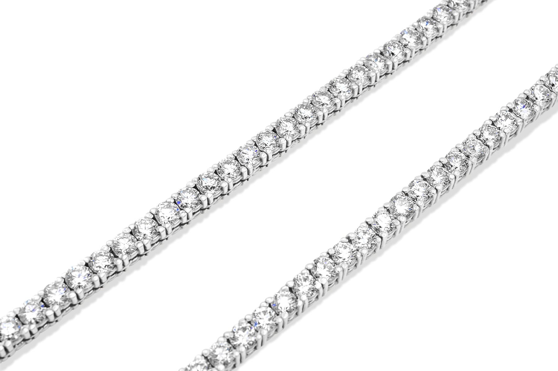 925 Italian Sterling Silver 5mm Tennis Necklace, Iced Out Round Cut CZ  Cubic Zirconia Rhodium Plated Link Chain, Giorgio Bergamo 24 - Walmart.com