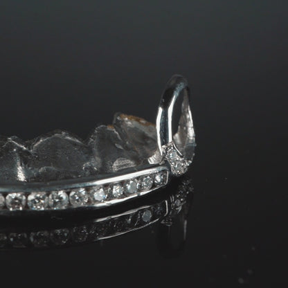 14K White Gold Diamond Strip (Bottom) Grillz