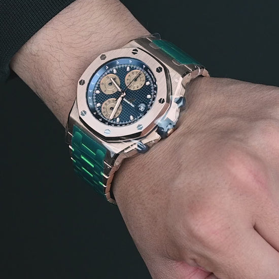 Audemars Piguet Royal Oak Offshore Chronograph Ref. 26238OR.OO.2000OR.01 Rose Gold Blue Dial - New