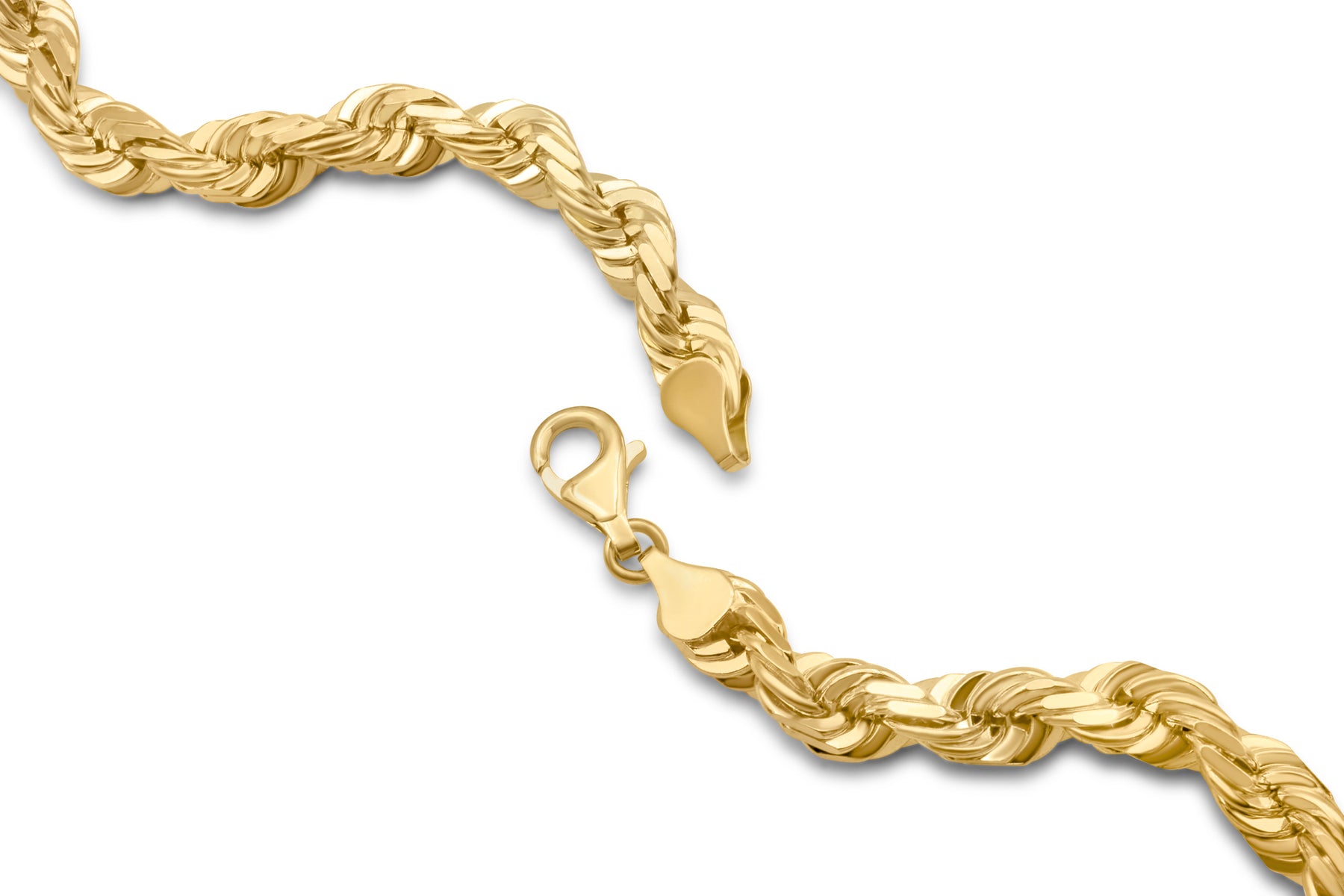 10K Yellow Gold Solid Rope Chain 7mm 16 Inches - 84.56 Grams - Nyc Luxury