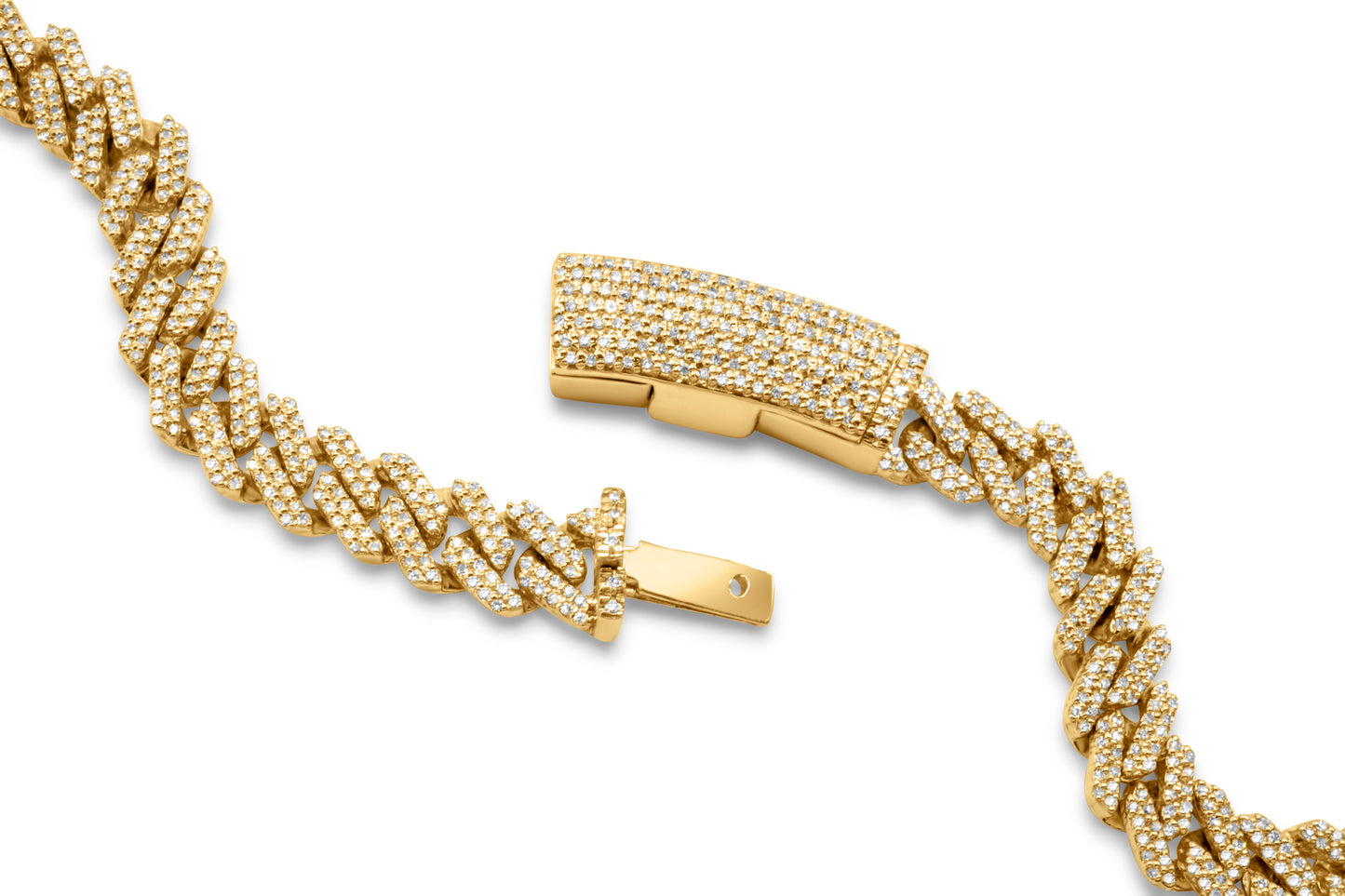 10K Gold Diamond Cuban Chain 7mm 5.87 ctw