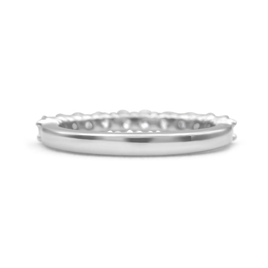 18K White Gold Diamond Wedding Band Ring 0.42ctw