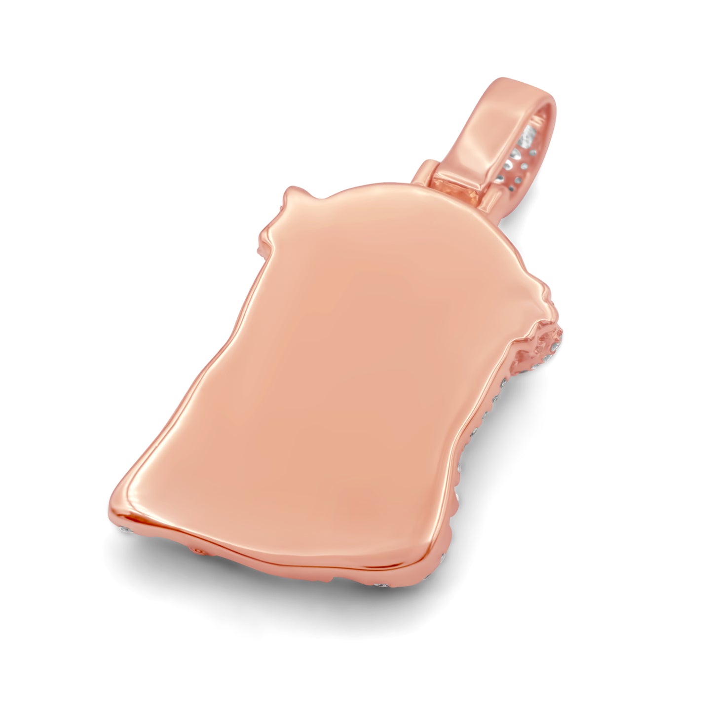14K Rose Gold Jesus Diamond Pendant 0.43CTW