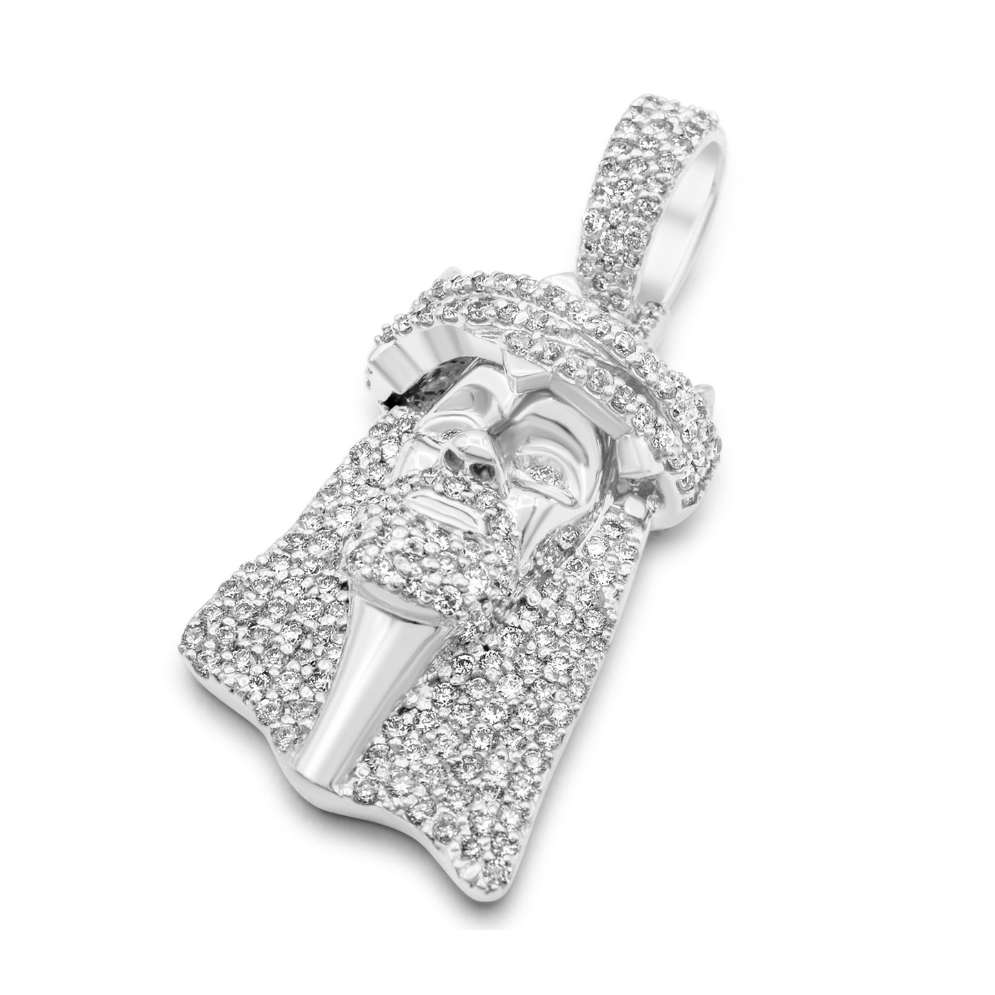 14K Solid Gold Jesus Diamond Pendant 0.60ctw