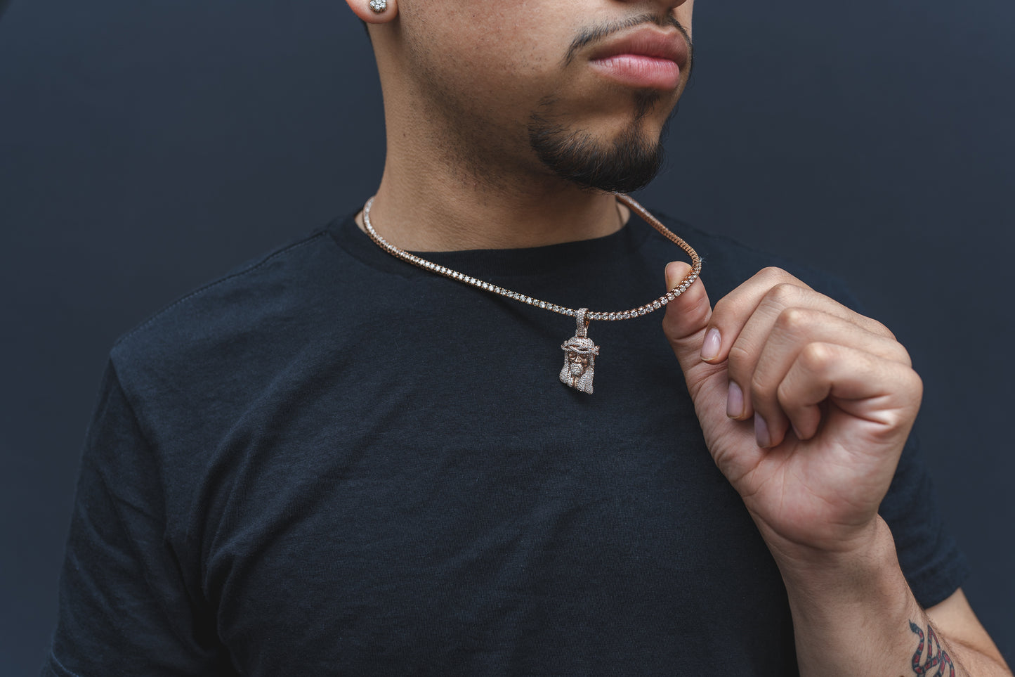 14K Solid Gold Jesus Diamond Pendant 1.21 ctw