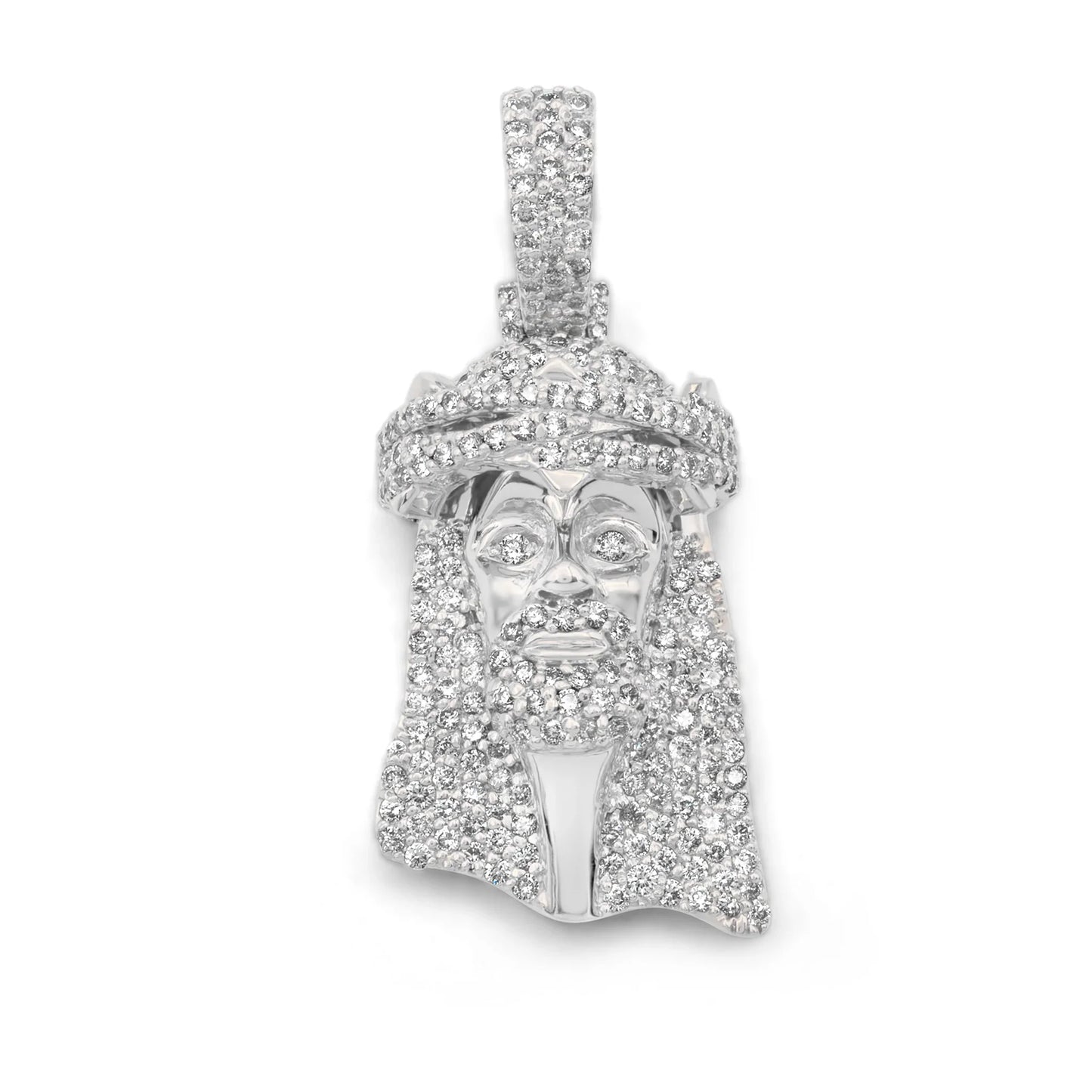 14K Solid Gold Jesus Diamond Pendant 0.60ctw
