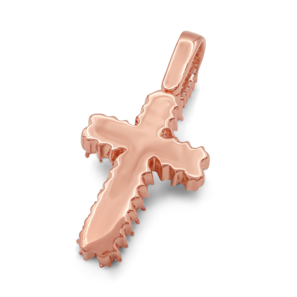 14K Diamond Cross Pendant 0.44 ctw