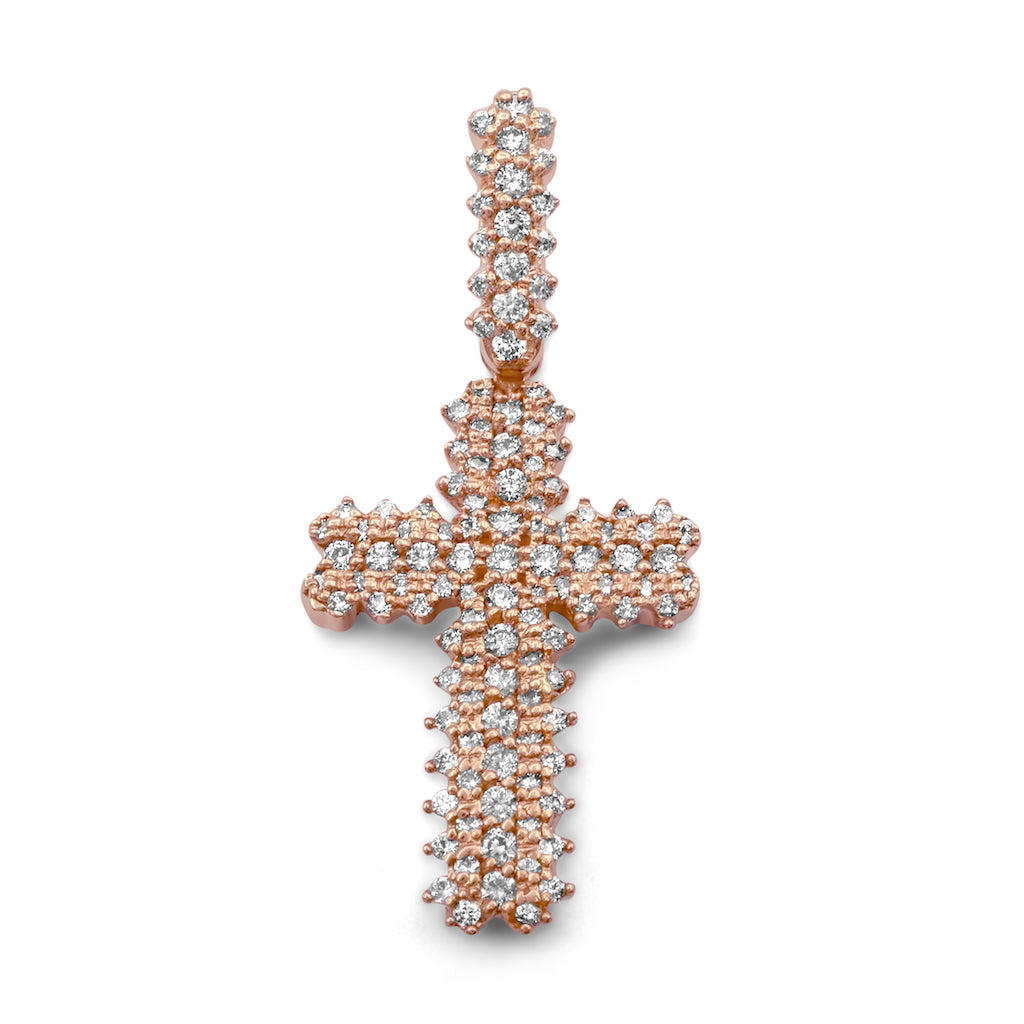 14K Diamond Cross Pendant 0.44 ctw