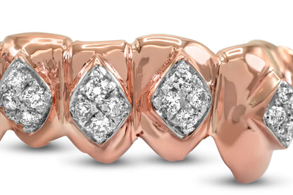 14K Rose Gold Diamond Cluster (Bottom) Grillz