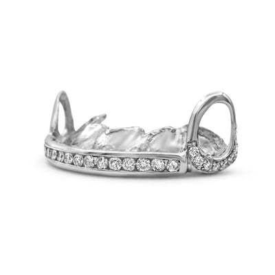 14K White Gold Diamond Strip (Bottom) Grill