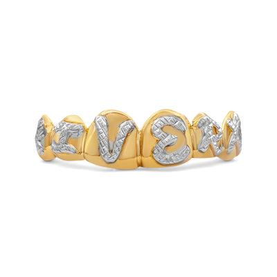 Custom Name 14K Yellow Gold (Top) Grillz