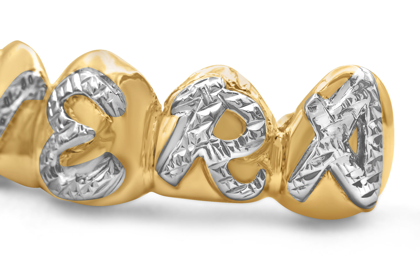 Custom Name 14K Yellow Gold (Top) Grillz