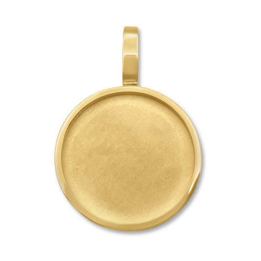 10K Solid Gold Doubled Sided Spinning Picture Pendant