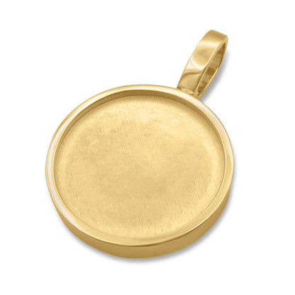 10K Solid Gold Doubled Sided Spinning Picture Pendant