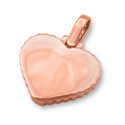 14K Rose Gold Diamond Heart Pendant 1.65 ctw