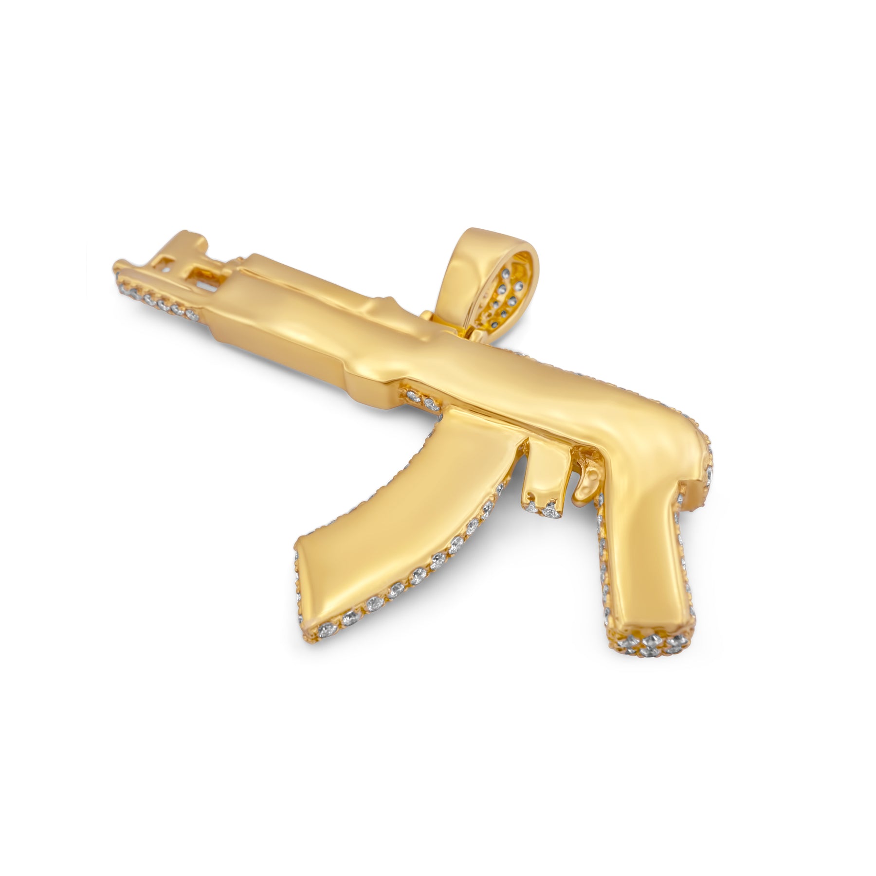14k Yellow Gold Micro Draco AK47 Pistol Pendant – Avianne Jewelers