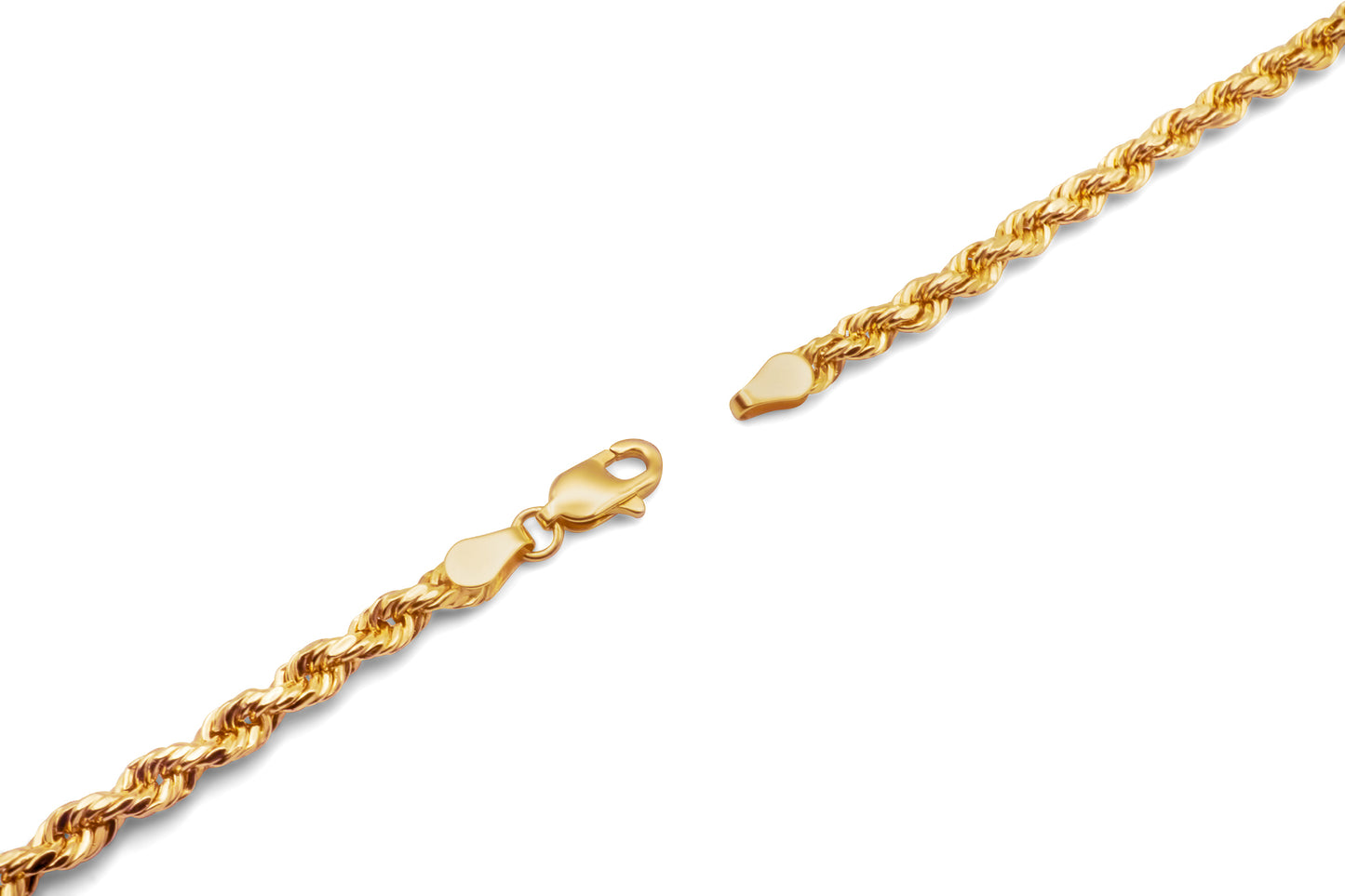 10K Yellow Gold Hollow Rope Chain 5.5mm