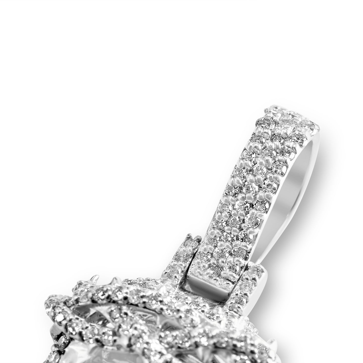 14K Jesus Head Diamond Pendant 0.45 ctw