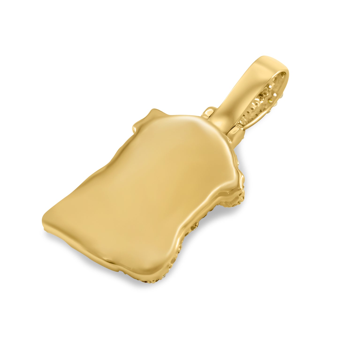 14K Jesus Head Diamond Pendant 0.45 ctw
