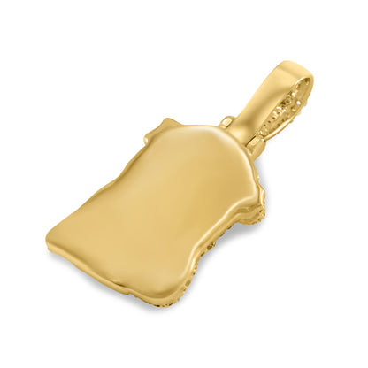 14K Jesus Head Diamond Pendant 0.45 ctw