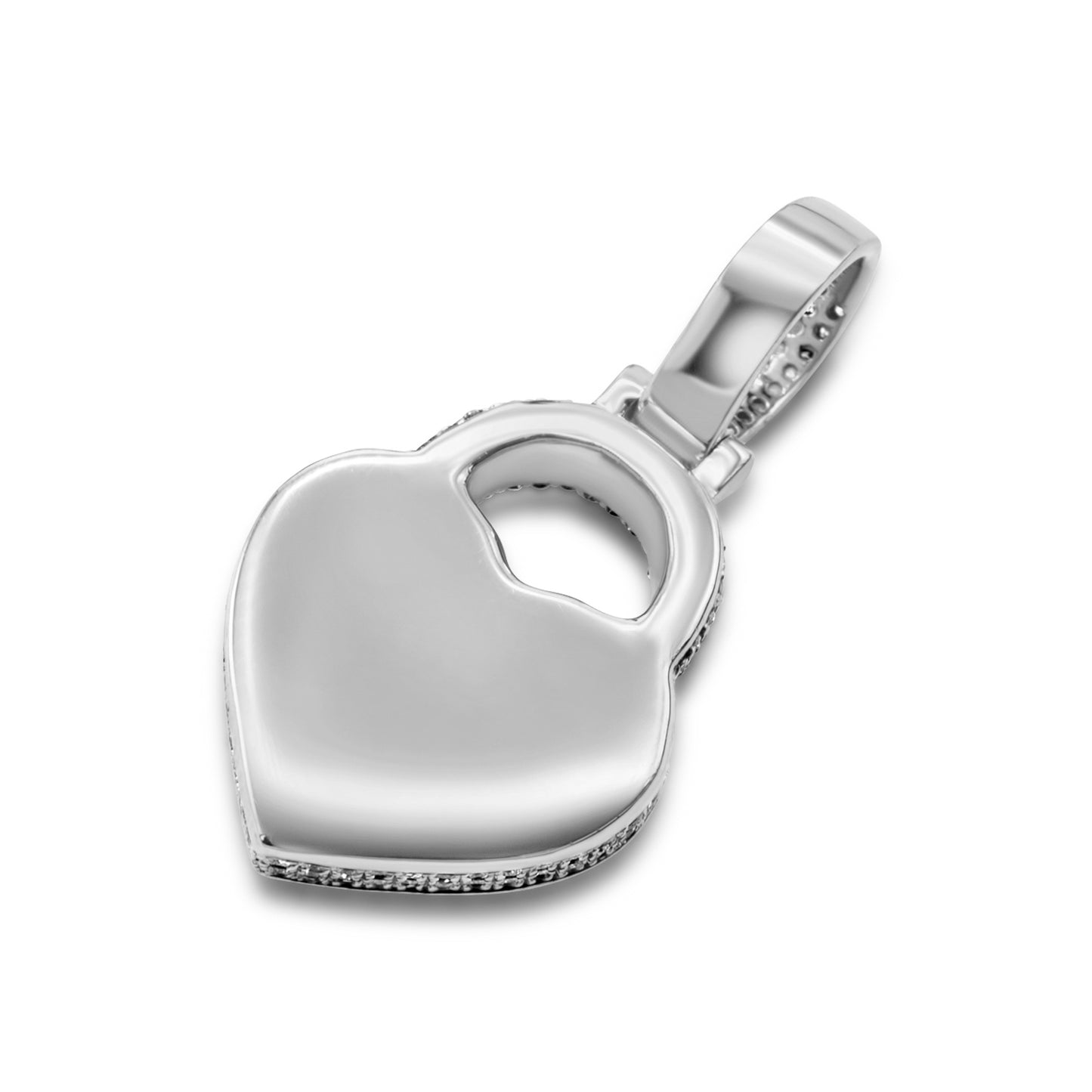 10K Solid Gold Diamond Heart Locket Pendant 1.56ctw