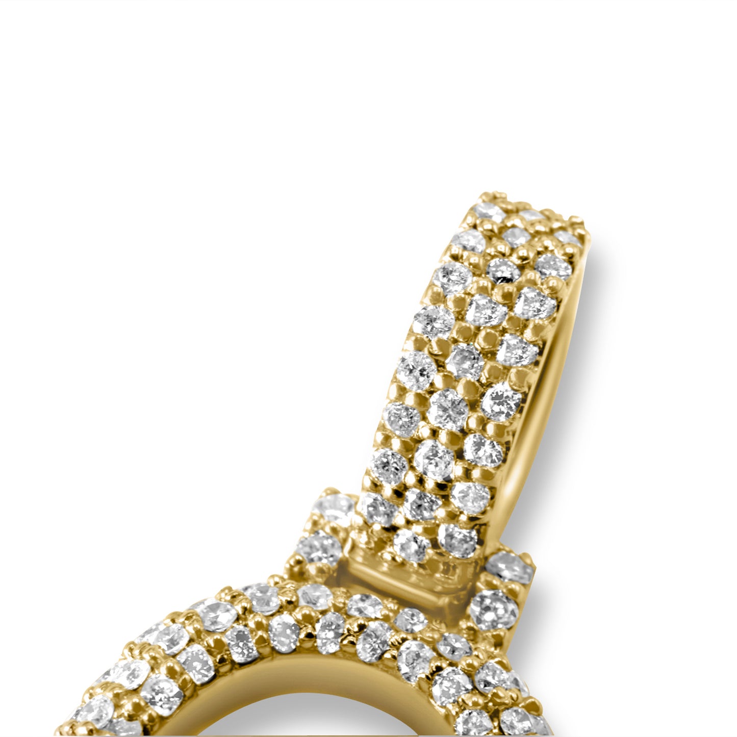 14K Gold Diamond Heart Lock Pendant 1.03 ctw