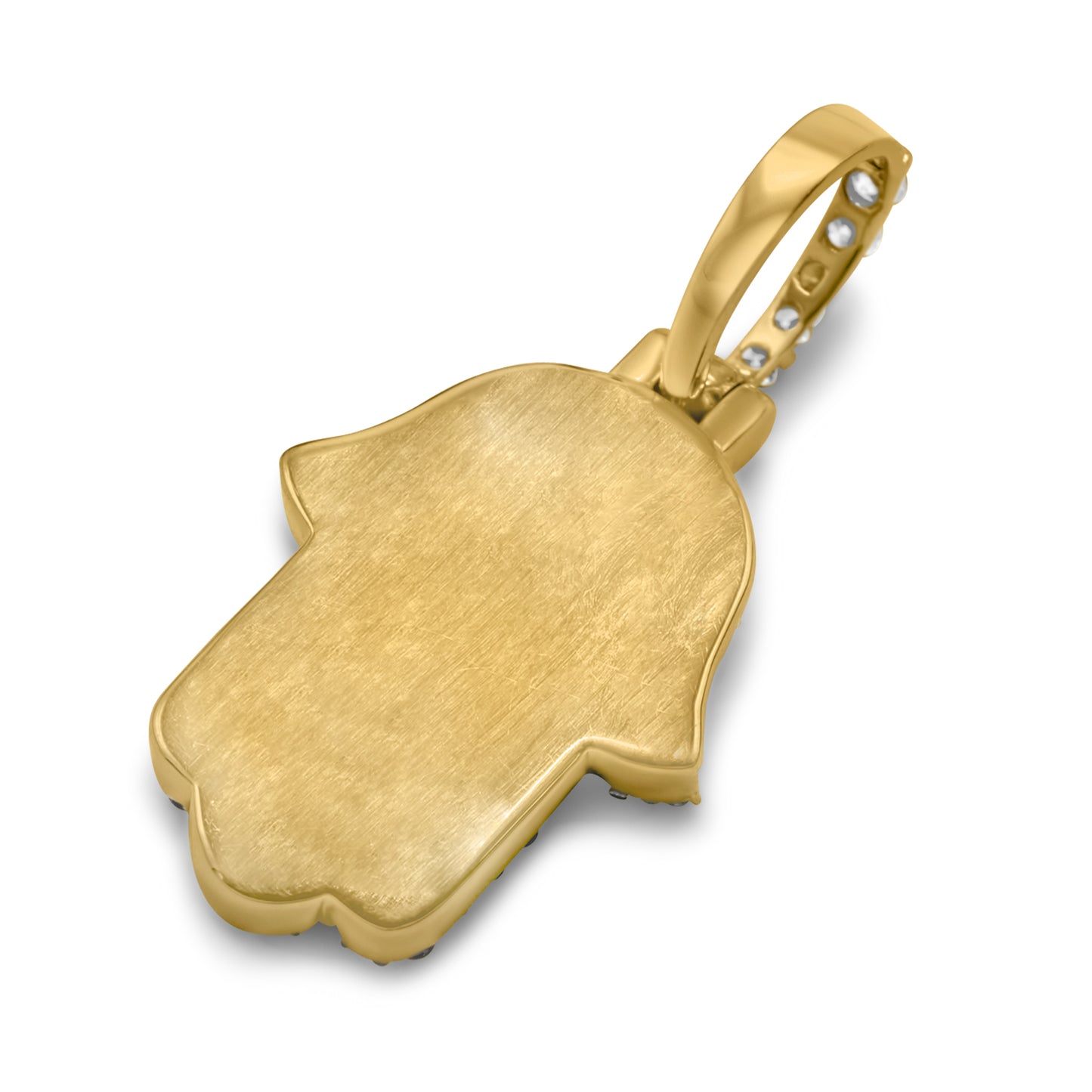 14k Solid Gold Diamond Hamsa Pendant 0.81 ctw