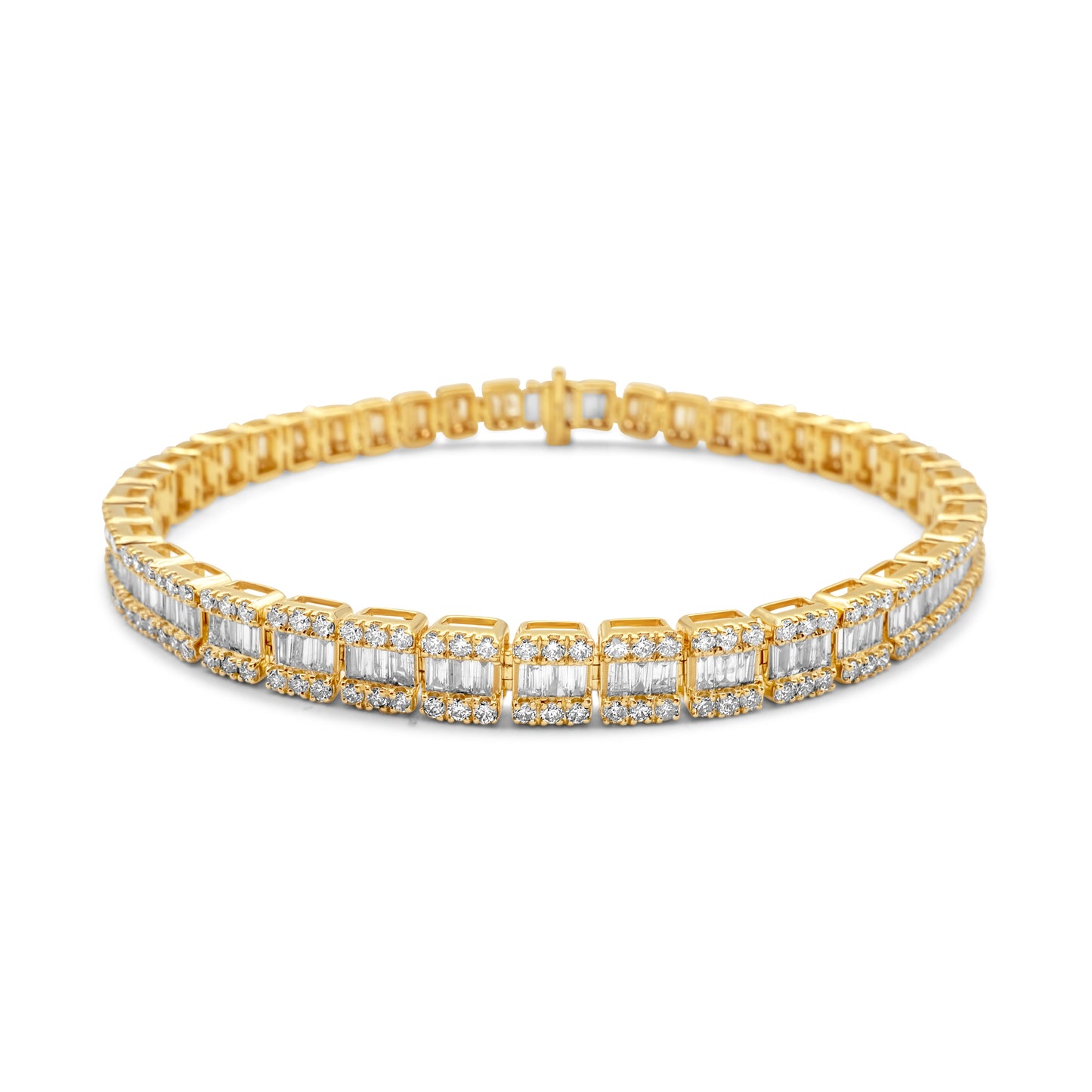 14K Solid Gold Emerald Bracelet 5.69ctw