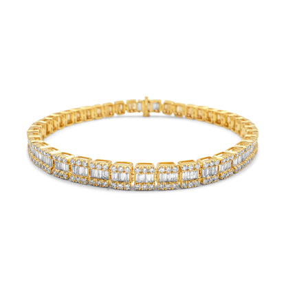 14K Solid Gold Emerald Bracelet 5.69ctw