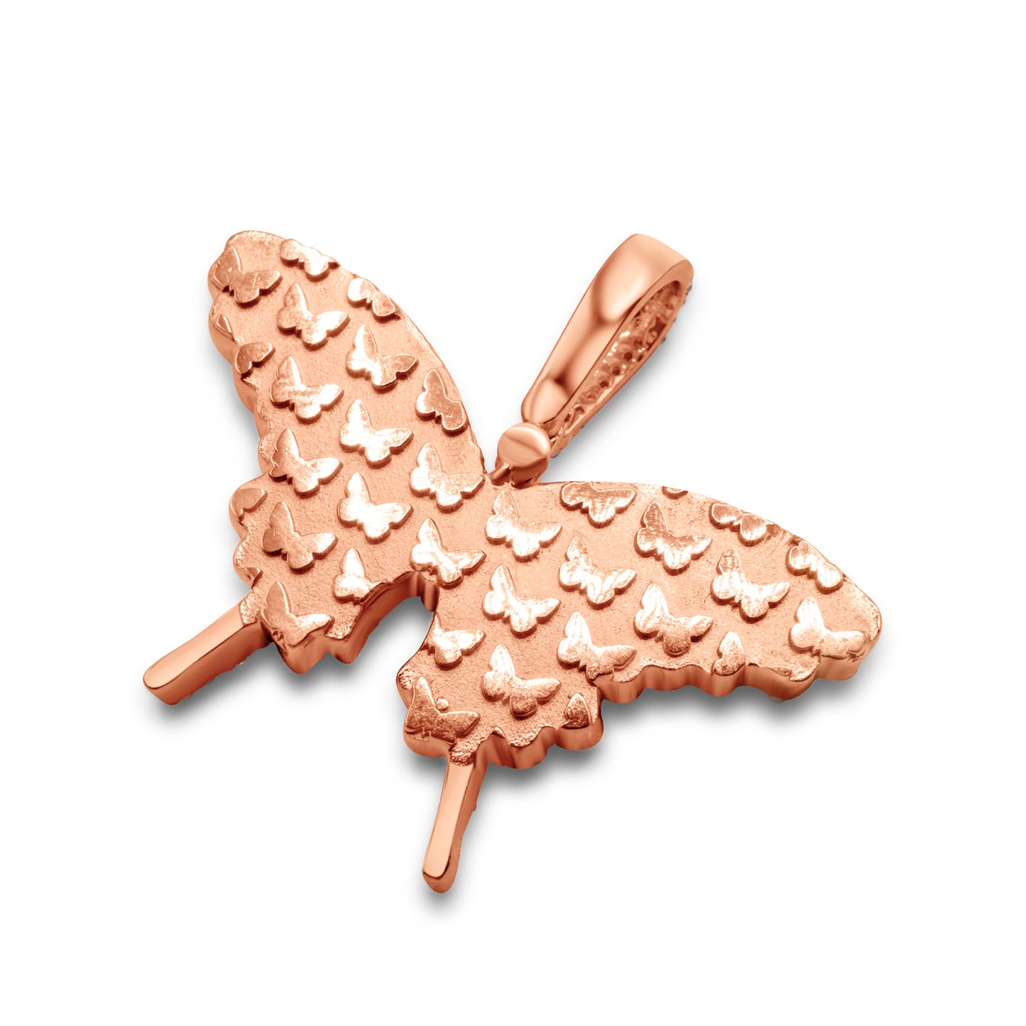 14K Butterfly Diamond Pendant 1.26 ctw